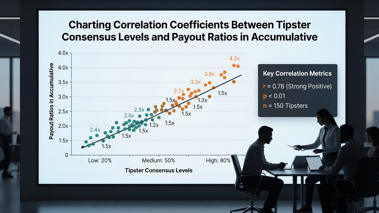 Graph illustrating payout ratio distributions tied to consensus levels in football and tennis accumulators