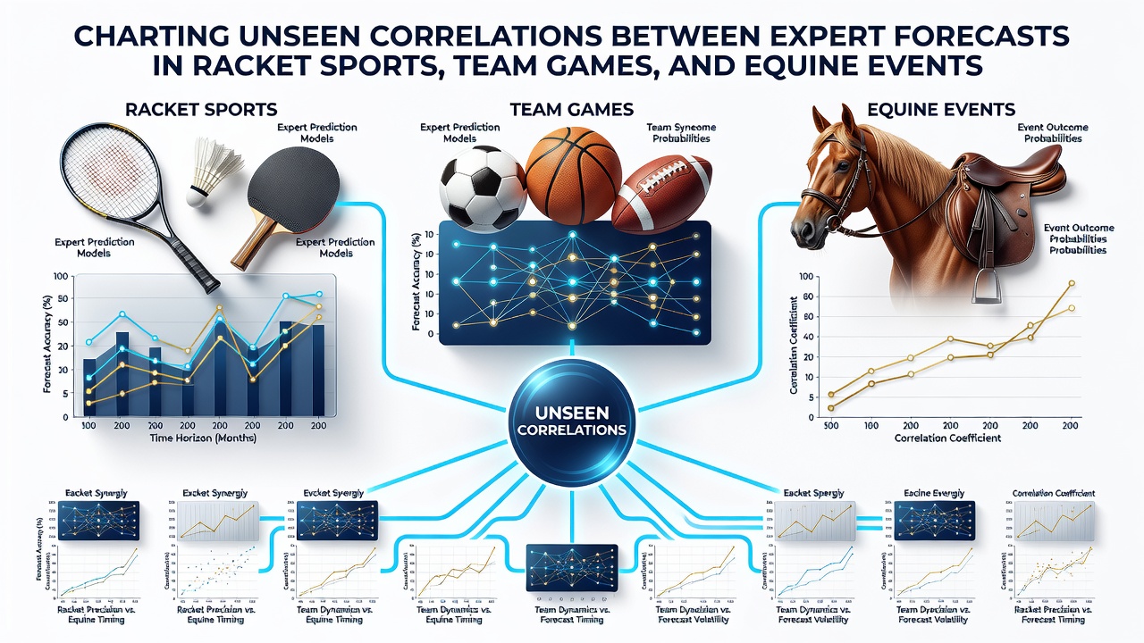 Comparative chart illustrating correlation strengths between expert predictions in different sports categories