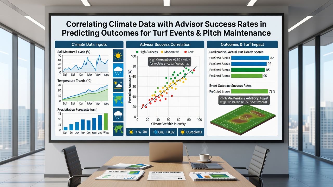 Graphs displaying tipster success rates alongside temperature and rainfall data for different sports surfaces