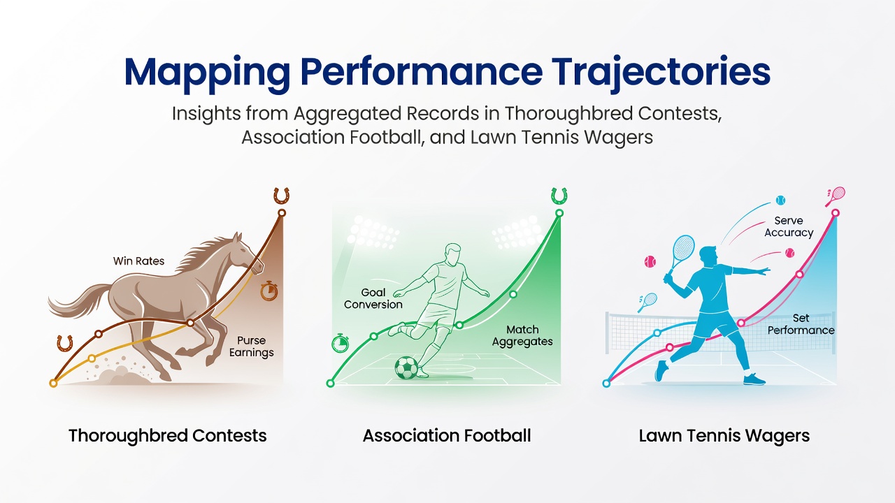 Aggregated performance data visualization across horse racing, football, and tennis betting records