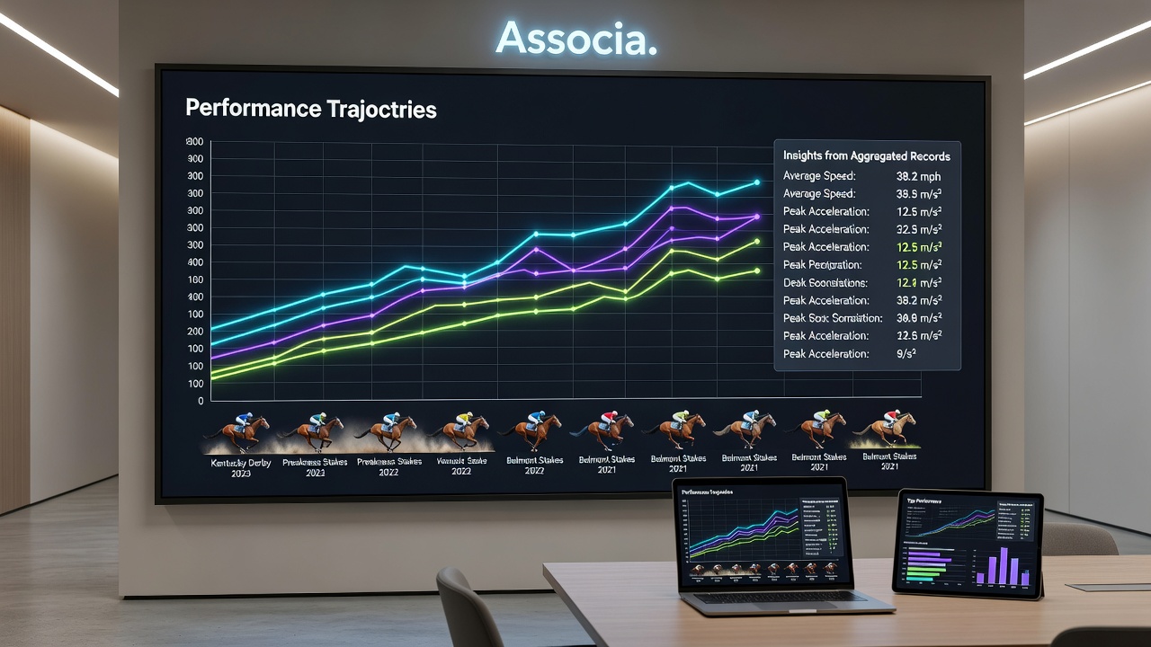 Comparative charts showing performance trajectories in football and tennis aggregated datasets