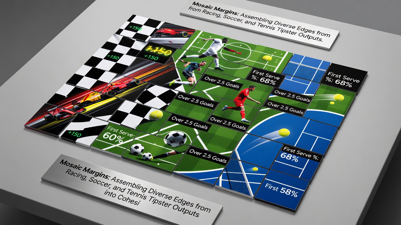 Integrated dashboard showing combined tipster performance metrics across racing, soccer, and tennis