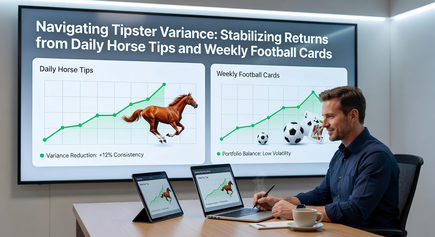Bar chart comparing weekly profit variance in football accumulators against horse racing dailies, with overlaid trend lines for stabilized strategies