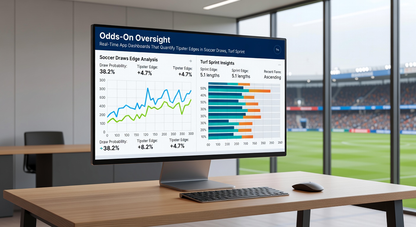 Close-up of a turf sprint race dashboard, graphing tipster picks against live pace and odds fluctuations