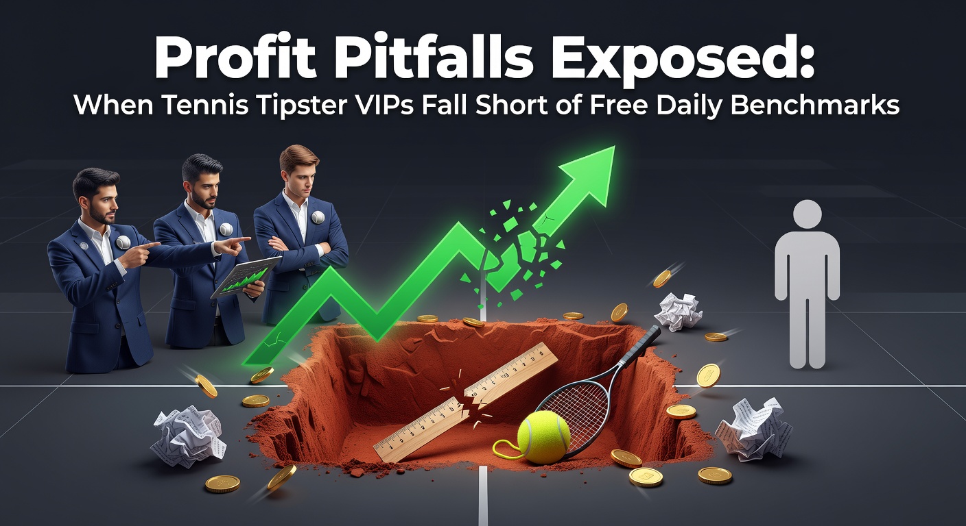 Bar chart comparing profit yields from free daily tennis tips against VIP services over six months, highlighting consistent underperformance in paid tiers