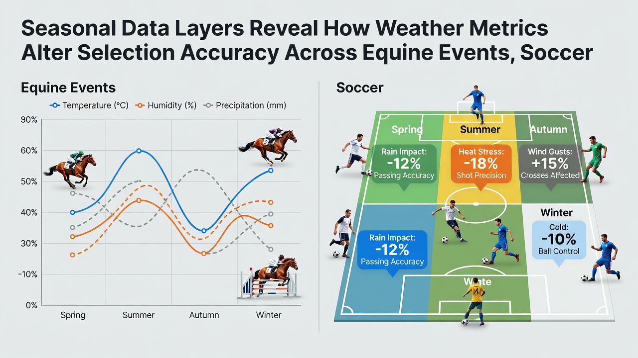 Detailed seasonal weather charts overlaid on soccer pitch and tennis court diagrams