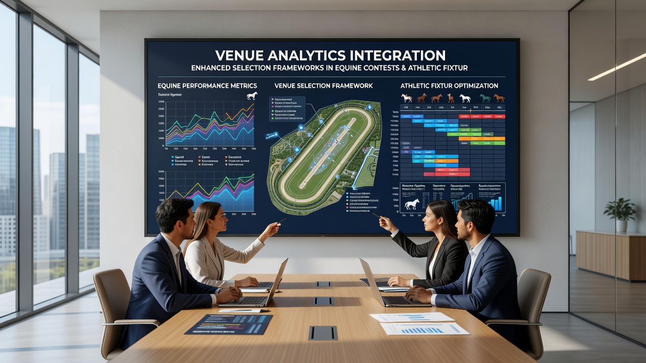 Integrated analytics platform showing cross-sport venue metrics and selection outputs